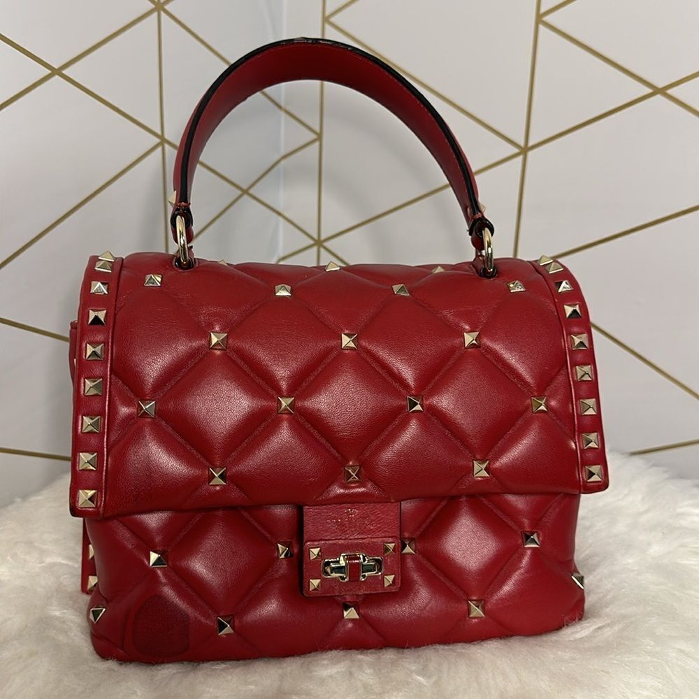 💯 Authentic Valentino Candy Handbag Shoulder Bag Red🍀 - Picture 14 of 16